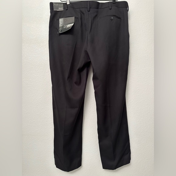 Van Heusen Men’s Dress Pants W38 30L Slim Fit Non Iron permanent crease black - Picture 3 of 6